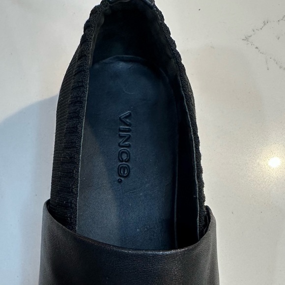 Vince Ward Shoes Black Knit Leather Platform Slip On Sneakers Loafer - Picture 10 of 14